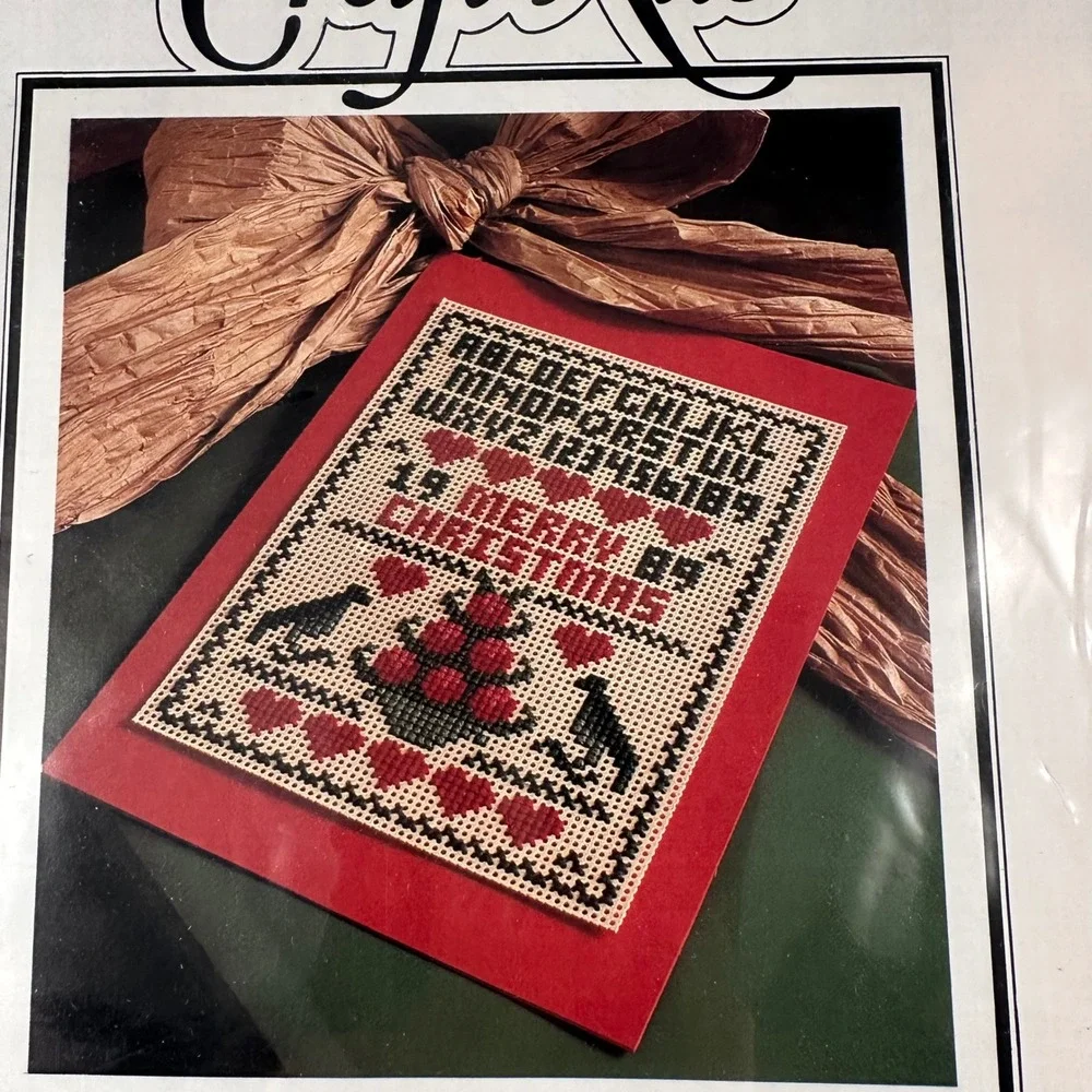 Vtg Better Homes and Gardens Cross Stitch Christmas‎ Card Kit Laurie Craven New